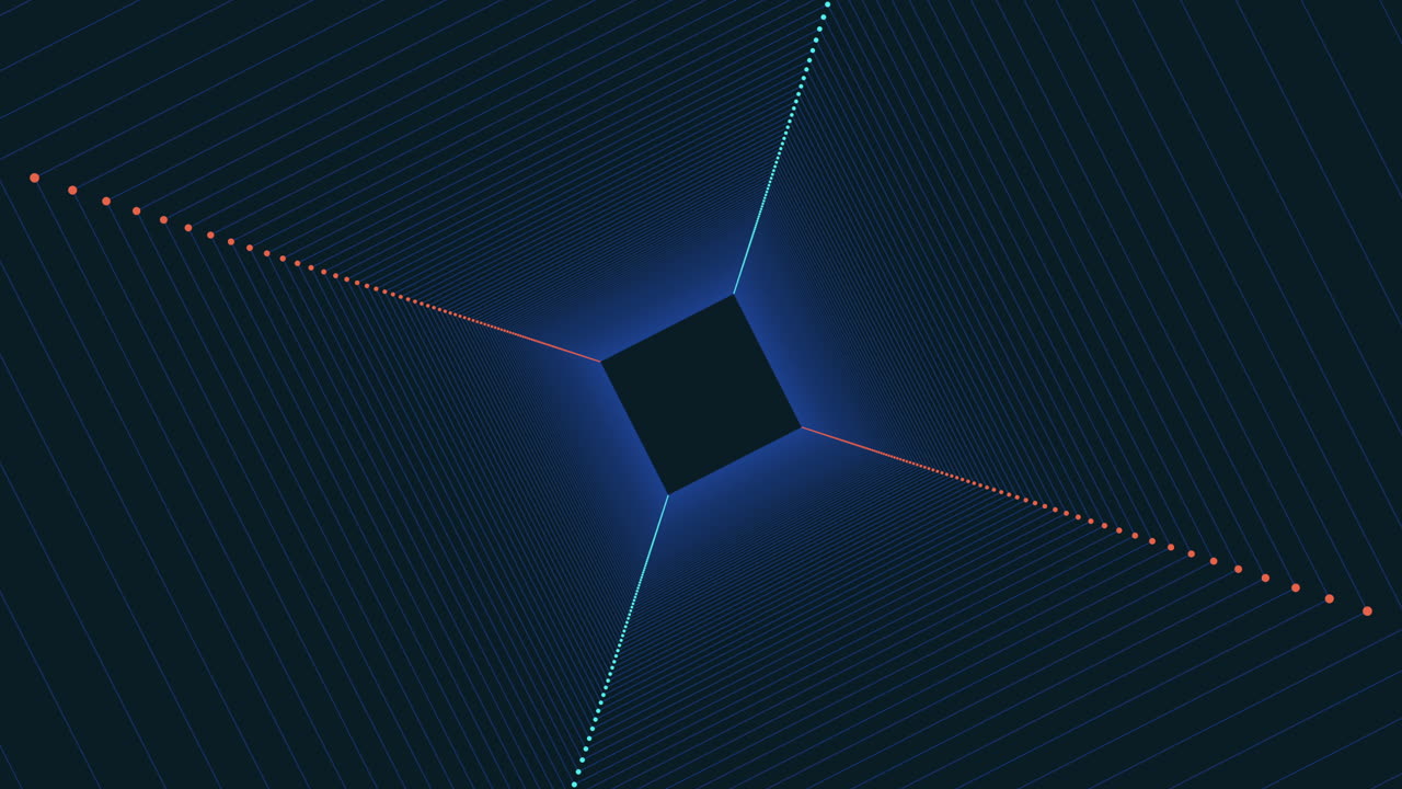 검은색 배경 에 밝은 파란색 과 오렌지색 줄무 ⁇  가 있는 대담 한 지그자그 무 ⁇