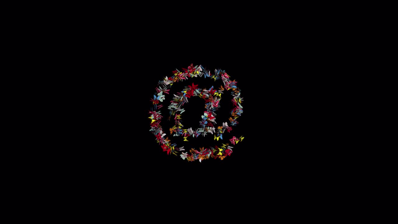 다채로운 나비 글 텍스트 문자