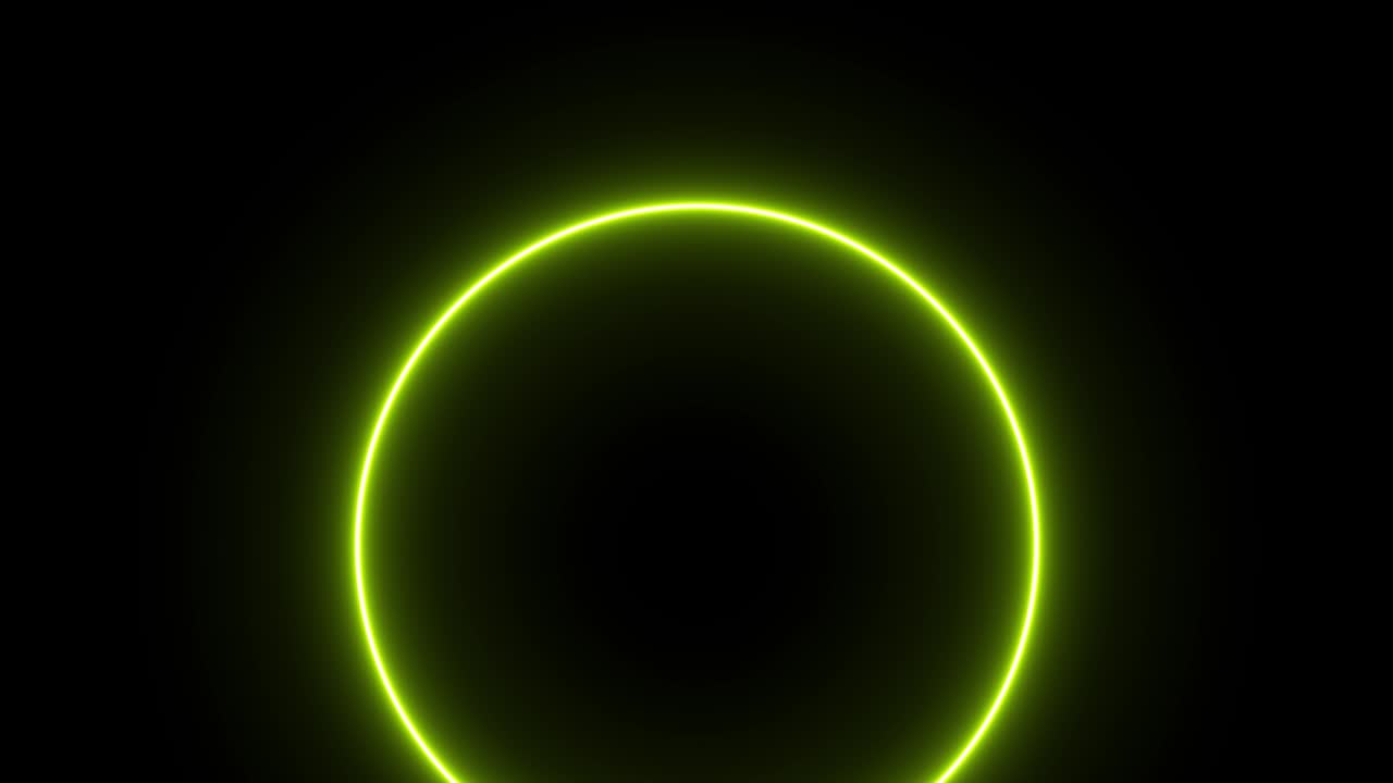 anillo amarillo brillante animación eléctrica gráficos de movimiento