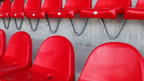asientos de espectadores vacíos del estadio antes de un juego