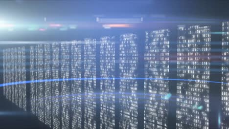 animazione delle luci e elaborazione dei dati tramite server