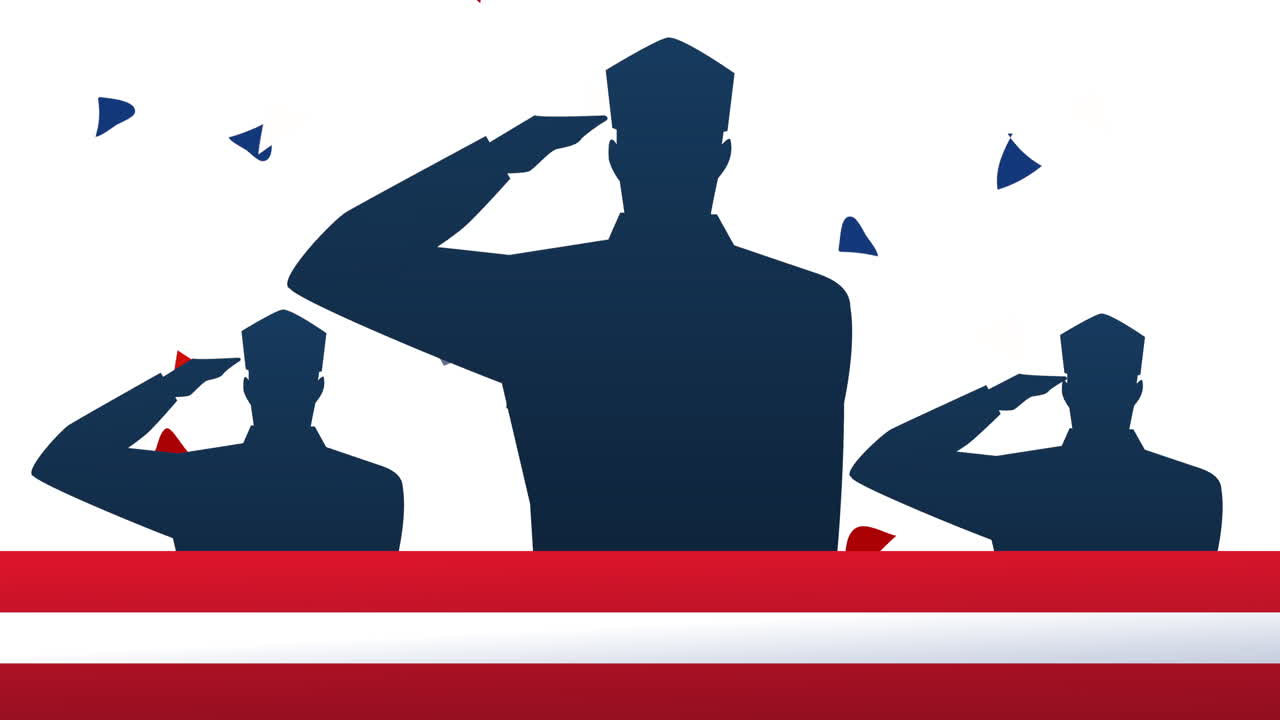 경의를 표하는 군인들