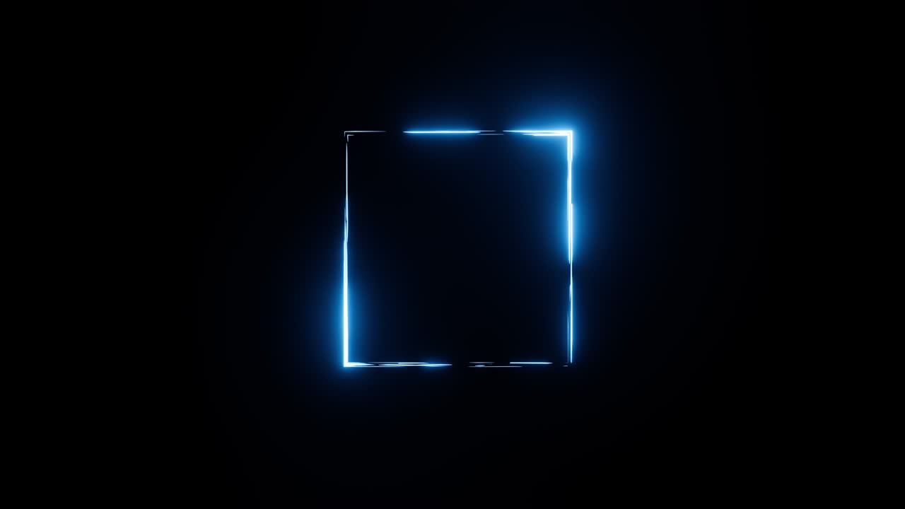 네온 사각형 무 으로 된 애니메이션: 형광 자외선 빛, 반이는 네온 선, 네온 사방 패턴으로 추상적인 배경, 4k 비디오 애니메이션