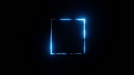 animación de bucle sin costuras de neón cuadrado luz ultravioleta fluorescente líneas de neón brillantes fondo abstracto con patrón cuadrado de neón led. animación de video 4k
