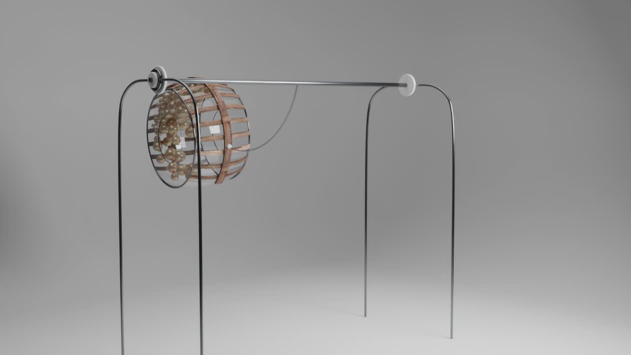 objeto decorativo abstracto con esfera de madera y bolas de oro