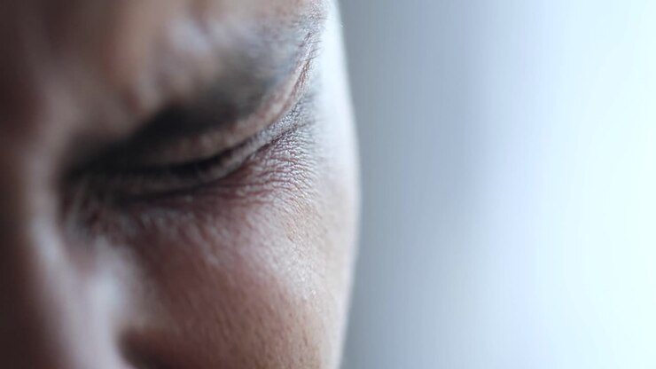 Close-up wajah seseorang