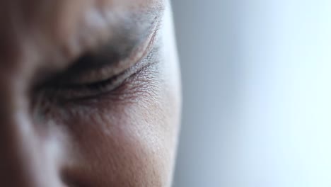 close-up of a person's face