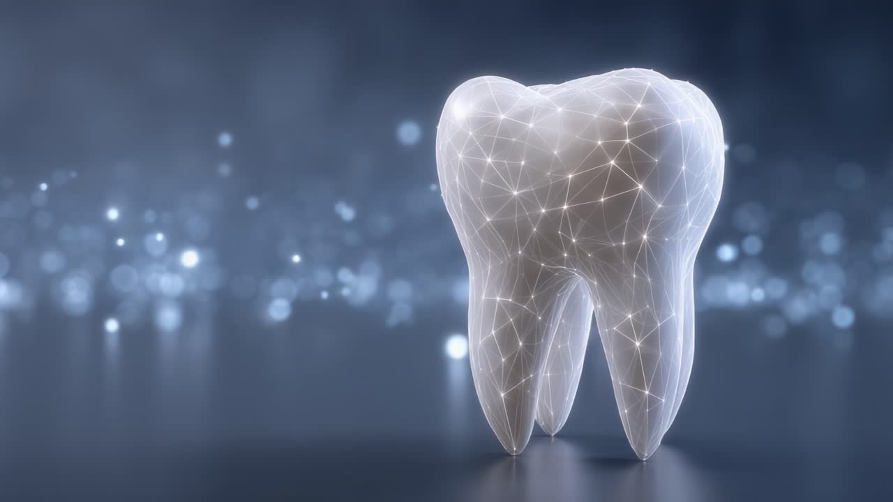 A Stunning Visual Representation of a Tooth, Highlighting Dental Health through a Digital Design that Captures the Essence of Oral Hygiene and Care