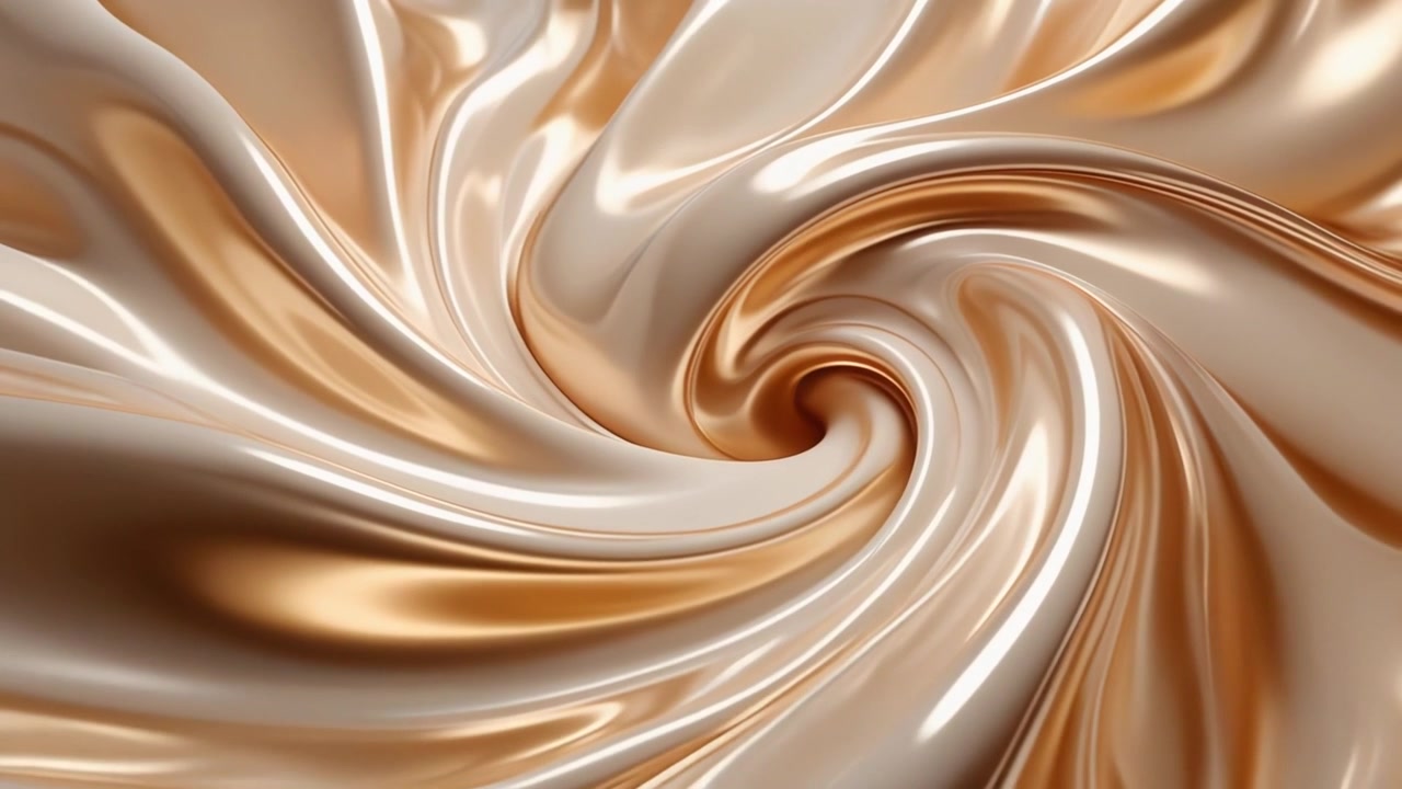 Texture astratta di oro liquido vorticoso e seta crema
