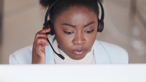 call center or customer support agent taking
