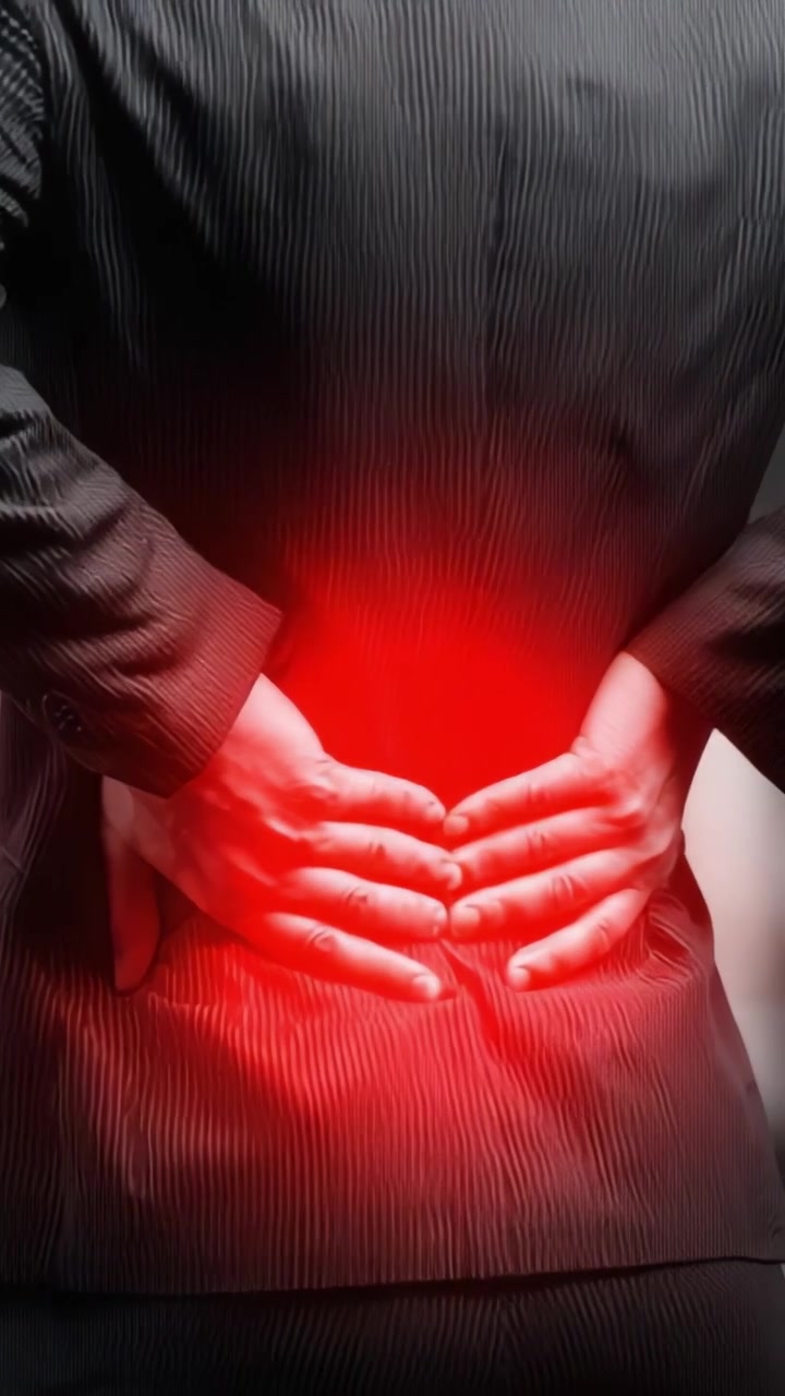 A Businessman Suffering from Intense Lower Back Pain: Exploring the Impact of Discomfort on Productivity and Well-Being in Professional Environments