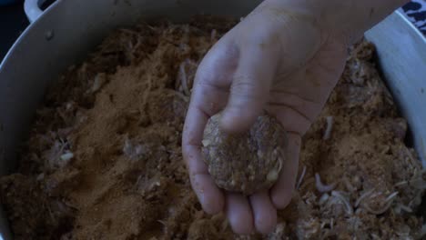 Moulding-Mince-Meat-Into-Kebab-In-Palm-Of-Hand-With-Fingers