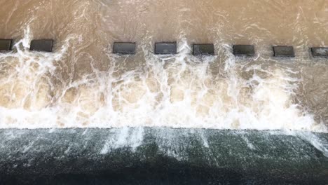 aerial view of dam to support floods