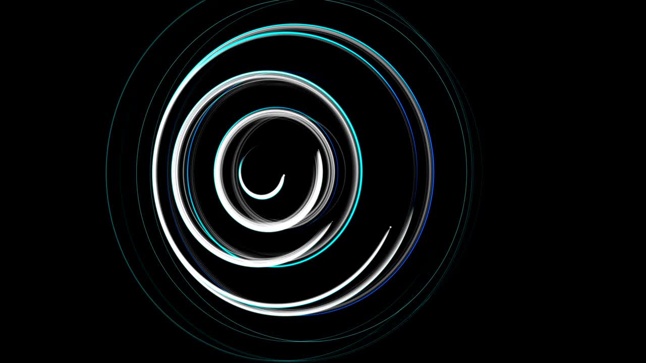 Abstract spiral rotating glow lines, computer generated background, 3D rendering background