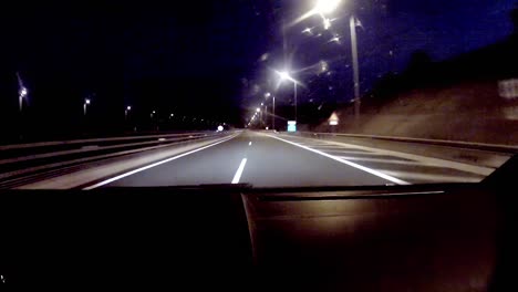 exiting a tunnel in the pindos mountains, driving on the autobahn between thessaloniki and ioannina in the northwest region of greece