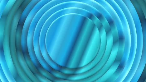 patrón de bucle sin costuras abstracto de círculos azules girar a rectángulo azul girar. animación de anillos metálicos brillantes. fondo abstracto para presentación de negocios. bucles sin costuras 4k 3d render