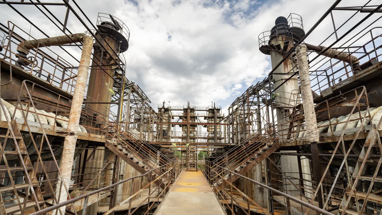 Timelapse of the Beijing city skyline from a high vantage point in vertical
