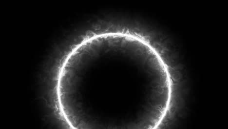 white glowing ring electric animation motion graphics