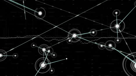 animation of network of connections over diagram