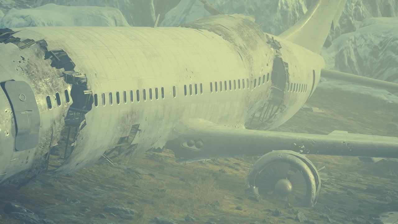 비행기가 산에 추락했습니다.