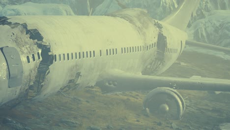 El avión se estrelló en una montaña.