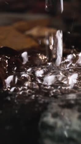 Water flowing in a river