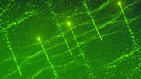 abstract green particle background