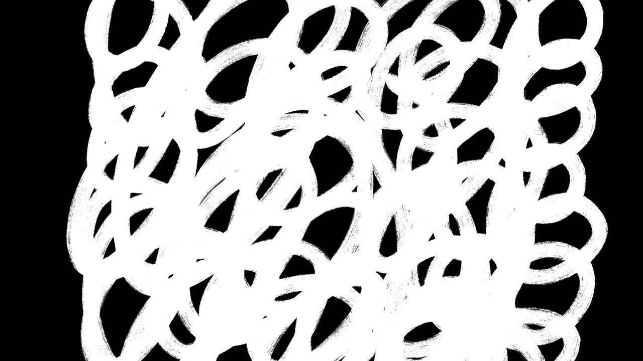 Animated White Scribble Texture Overlay on Black Background