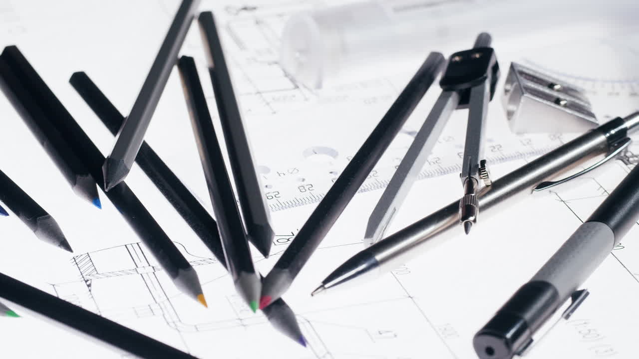 Pencils and Design Tools on Blueprints