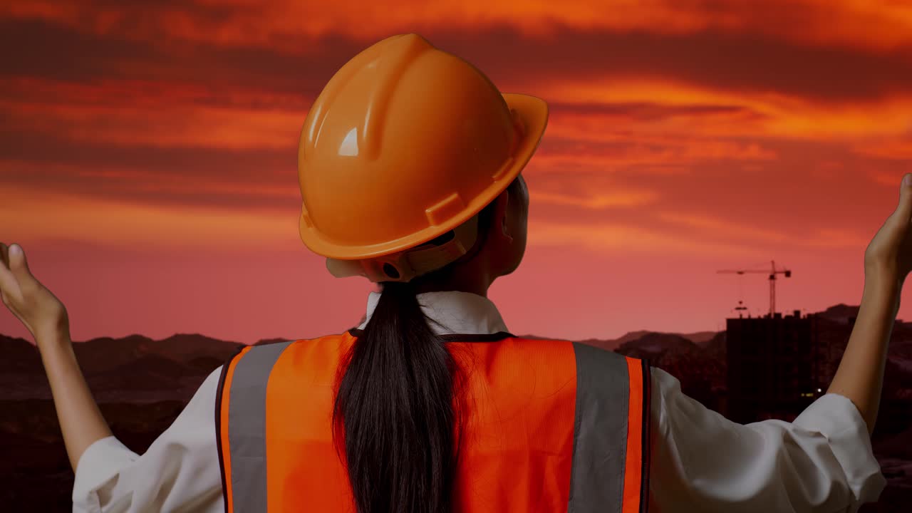 ingeniero al atardecer