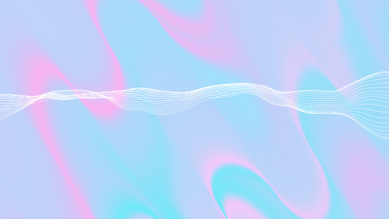 파스텔 다채로운 배경에서 데이터 전송과 함께 연결 네트워크의 애니메이션