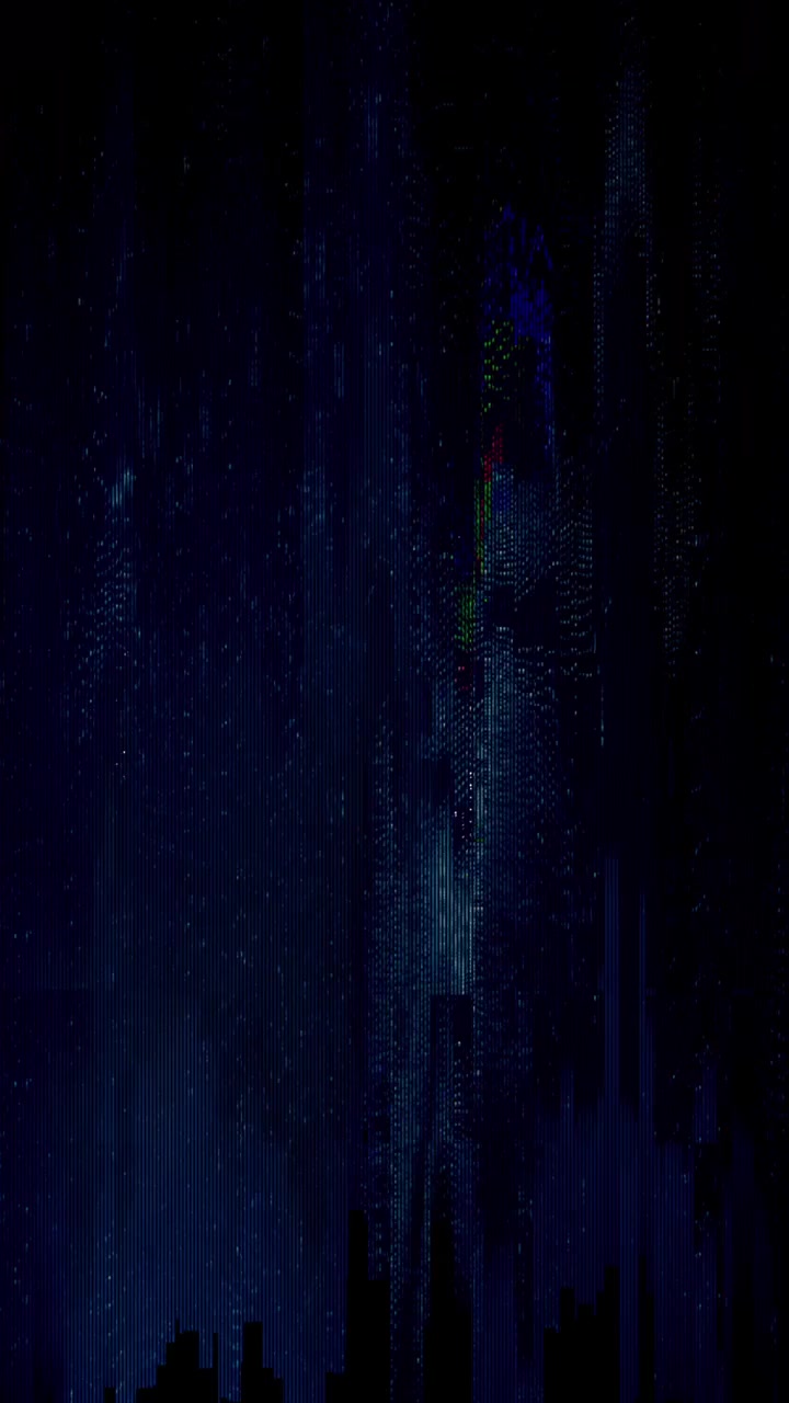 Sfondo astratto blu con glitch digitale sfarfalliante