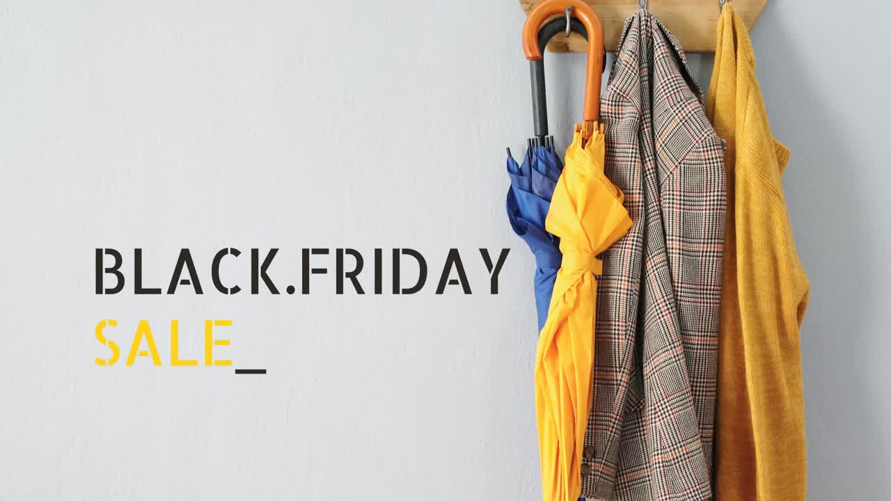 video generado digitalmente de la venta del viernes negro 4k