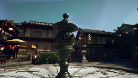 traditional chinese architecture with a lantern