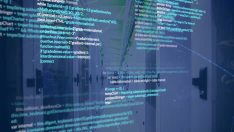 Animation of digital data processing over computer servers