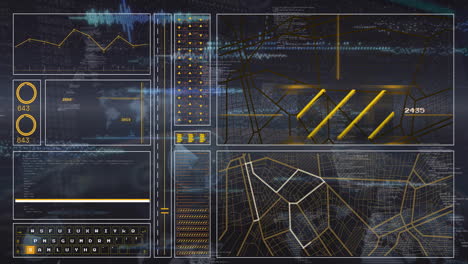 Animation-of-data-processing-on-black-background