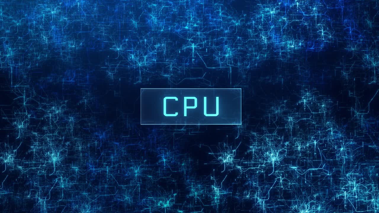 CPU-konsept over matrikssfære på kretsløpsbakgrunn