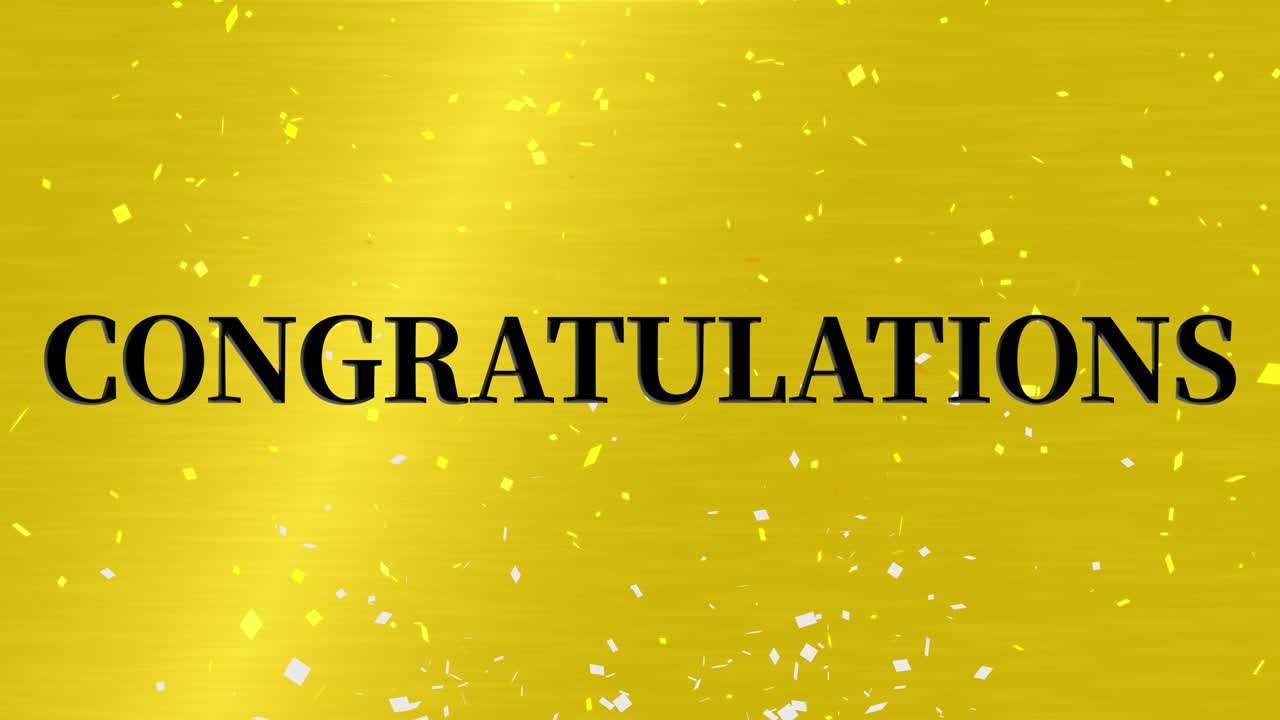 축하 메시지 텍스트 애니메이션 모션 그래픽