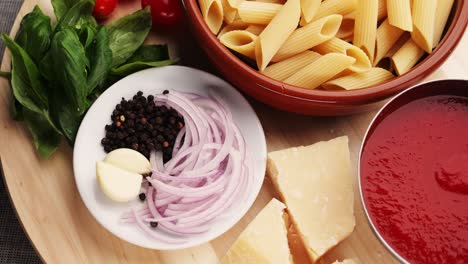 ingredientes para la pasta