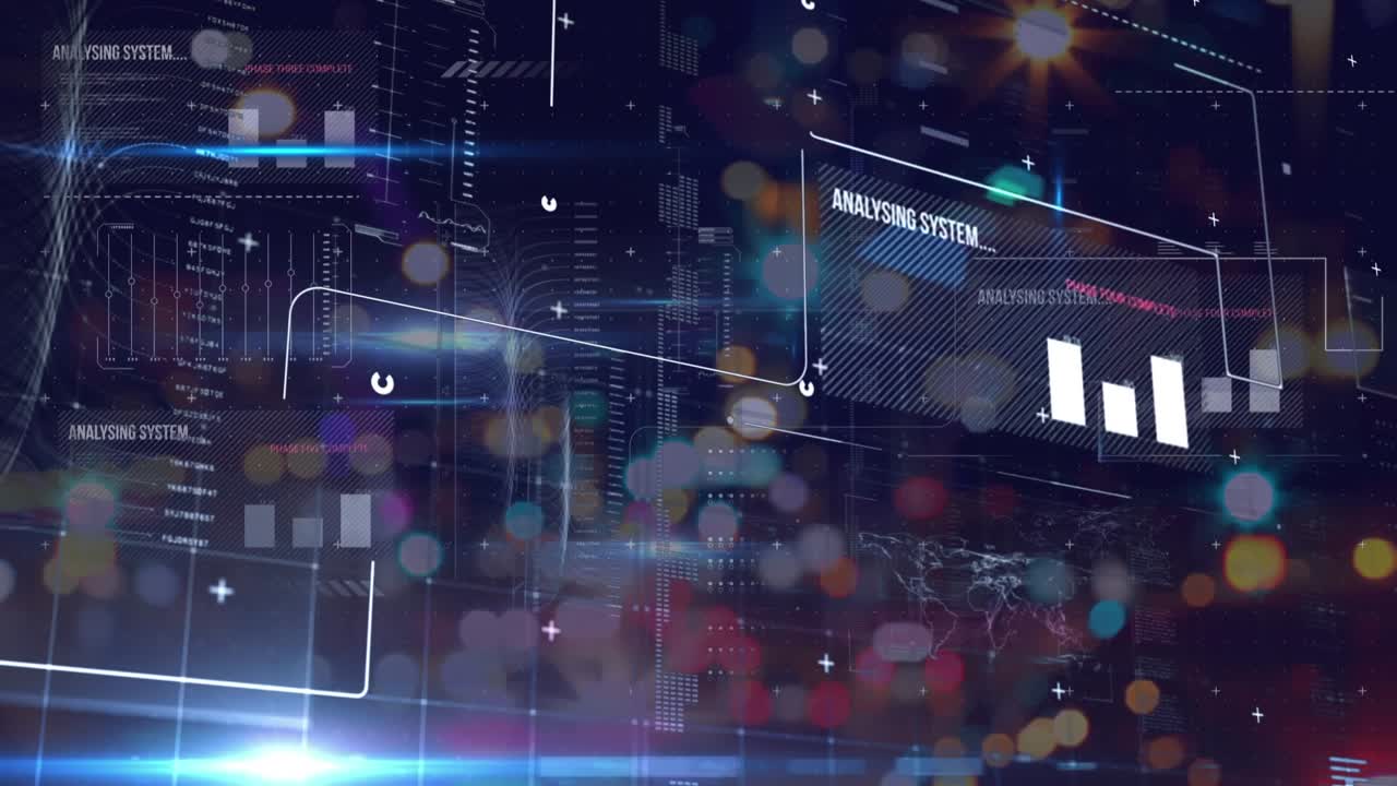 Animation of molecules scope scanning over data processing