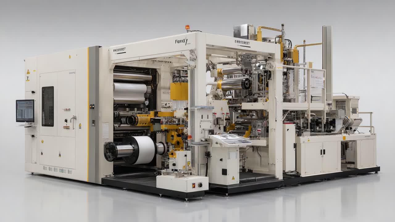 Advanced Industrial Printing Machine Showcasing Modern Technology and Precision in Operation for High-Quality Production and Efficiency in Manufacturing Processes