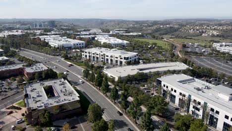 aerial view of industrial zone and storage warehouse in south of san diego, california, usa