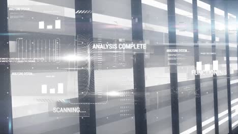 Animación-De-La-Interfaz-Con-Procesamiento-De-Datos-Sobre-Estelas-De-Luz-En-Movimiento-Sobre-Fondo-Azul.