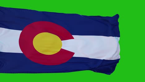 flag of colorado on green screen. perfect for your own background using green screen. 3d rendering