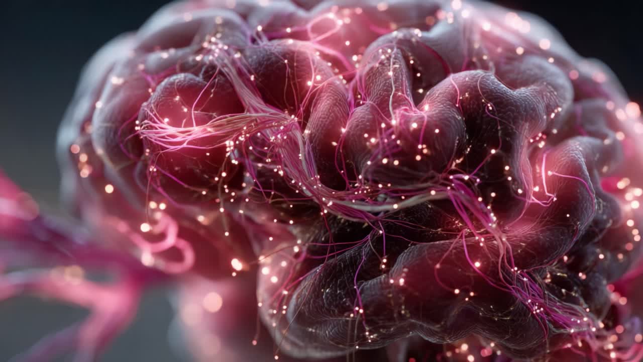A Stunning Visualization of the Brain's Neural Networks Highlighting the Complexity and Beauty of Brain Connectivity through Intricate Patterns and Luminous Details