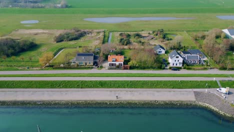 Flying-along-the-harbour-edge