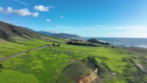 Campos-Verdes-De-Big-Sur-A-Lo-Largo-De-La-Autopista-1-Hasta-La-Costa-Pacífica-De-California