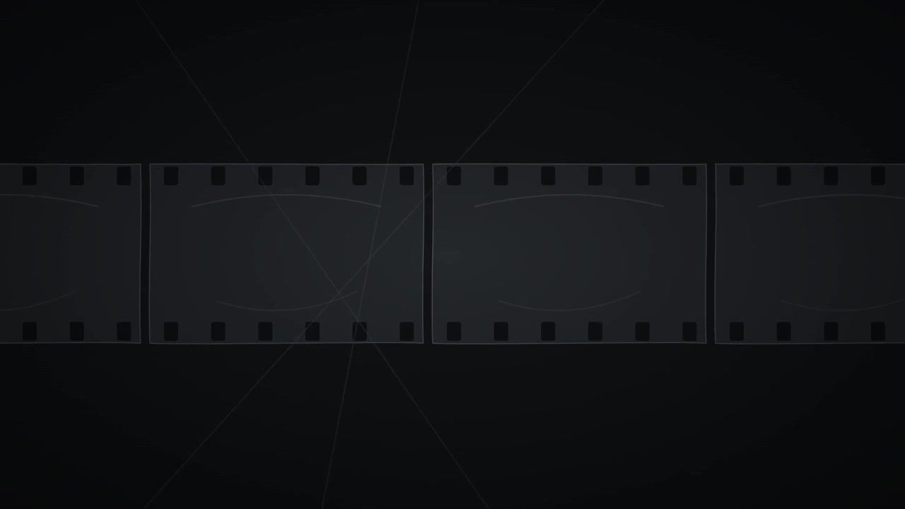 Sfondo in movimento astratto con fotogrammi di pellicola cinematografica