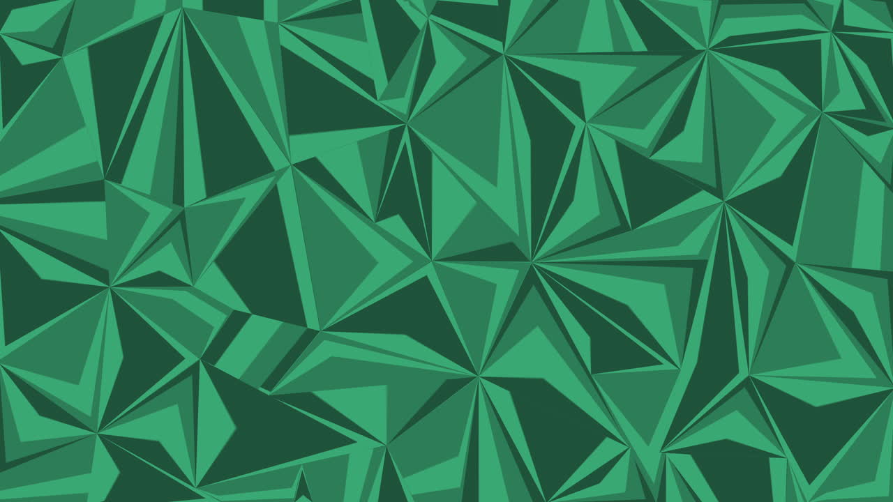 verde esmeralda formas geométricas abstractas en bucle animación de fondo
