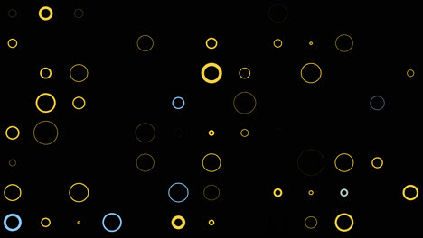 abstract orange and blue motion circles background loop alpha channel